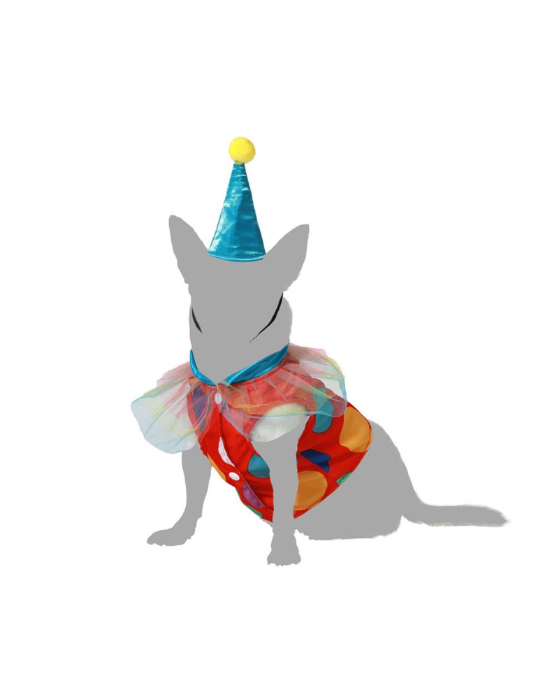 Kostyle for Dogs Size L: Whimsical Clown Costume for Parties and Carnival
